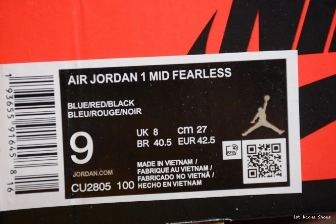 1st Kicks Shoes Trendy Great SE Mid Blue Air Fearless CU2805- the 889 1 Jordan 1124